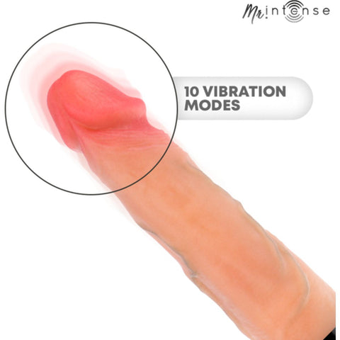 Vibrador Mr. Intense Jean Up&Down – Efeito de Calor + 10 Vibrações | Silicone | 24cm Ø3.8cm