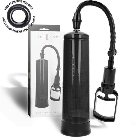 Bomba de Vácuo Clear Penis Pump 01 Preto | Intense | 20cm Ø6cm | TPR + Silicone