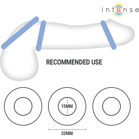 Conjunto 3 Anéis Penianos Intense – Cores Variadas | Silicone Médico | À Prova de Água