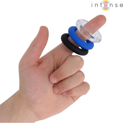 Conjunto 3 Anéis Penianos Intense – Cores Variadas | Silicone Médico | À Prova de Água
