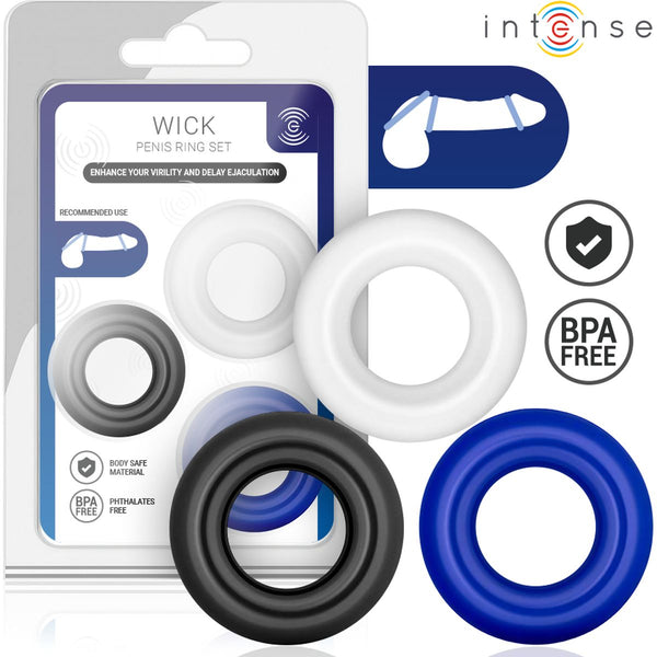 Conjunto 3 Anéis Penianos Intense – Cores Variadas | Silicone Médico | À Prova de Água