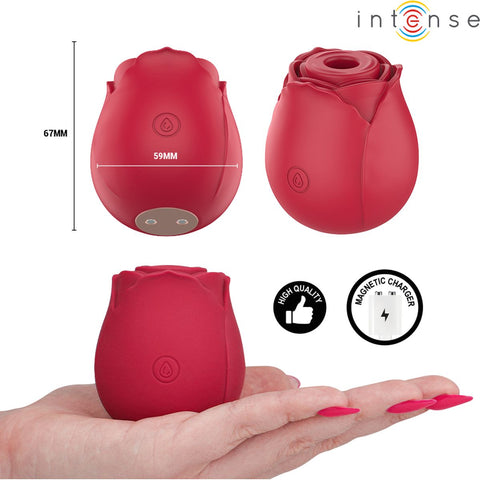 Estimulador Clítóris Sugador Intense CAMELIA – 10 Modos de Sucção | Rosa Vermelho 🌸🔥
