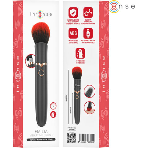 Pincel Brush EMILIA — Vibração e Aquecimento para Estimulação Suave | Recarregável USB