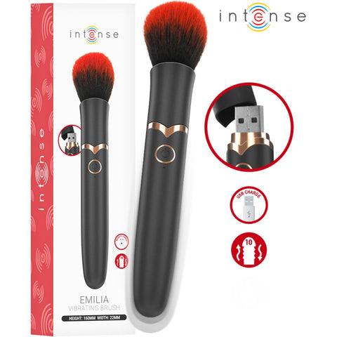Pincel Brush EMILIA — Vibração e Aquecimento para Estimulação Suave | Recarregável USB