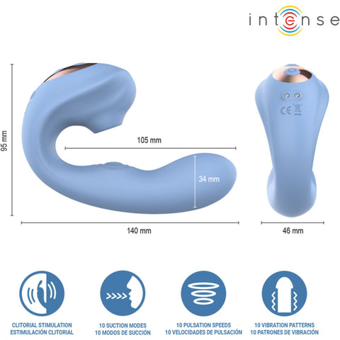 Estimulador Clitoriano GINA Intense | 3 em 1 Sucção + Pulsação + Vibração | USB