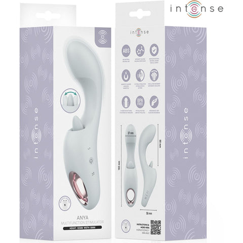Vibrador com Simulador de Língua Intense ANYA – 10 Vibrações + Movimento Circular | 18.3cm Ø3.7cm 👅🔥
