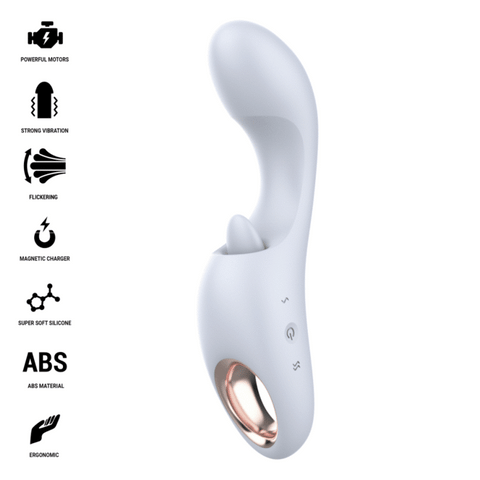 Vibrador com Simulador de Língua Intense ANYA – 10 Vibrações + Movimento Circular | 18.3cm Ø3.7cm 👅🔥