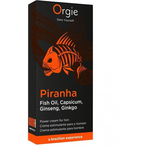 Creme Estimulante Orgie Piranha Power Cream – Ginseng, Ginkgo Biloba e Capsicum 15ml