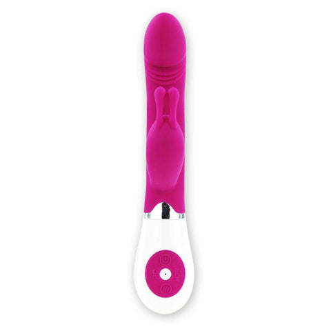 Vibrador com Estimulador Clitóris Gene Rosa, 20.4cm Ø3.6cm, 30vibrações  Pretty Love   