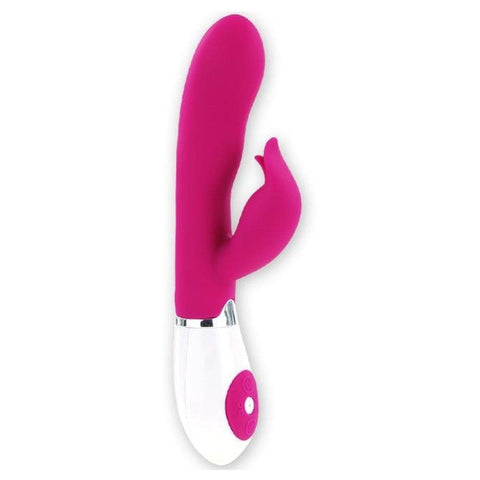 Vibrador com Estimulador Clitóris Felix Rosa, 21cm Ø3.8cm, 30vibrações  Pretty Love   