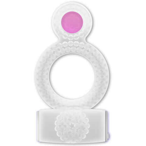 Anel Vibratório Descartável Duplo Casual Love em destaque, ideal para aumentar o prazer e intensificar as vibrações durante momentos íntimos.
