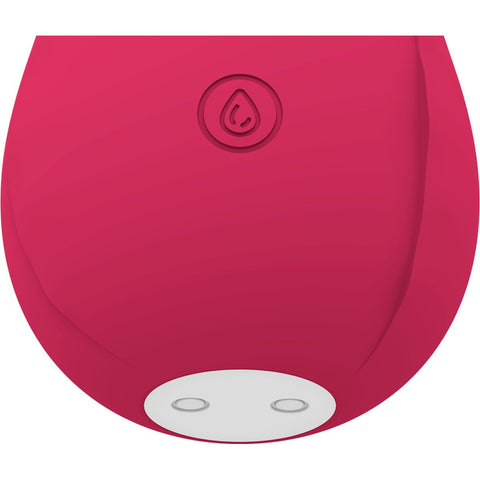 Estimulador Clitóris Sugador Mia Rosa Vermelho em vista frontal, design discreto e ventosa clitoriana com 10 modos de sucção