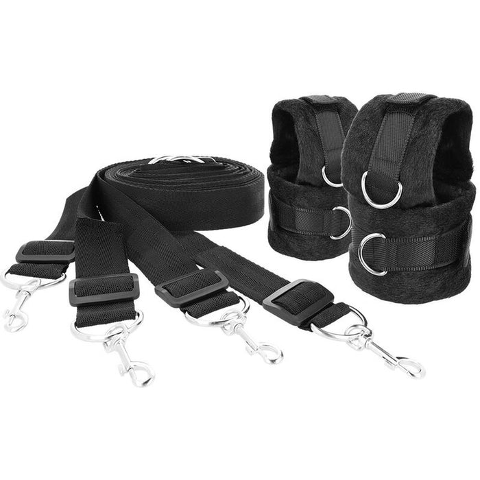 Algemas para Pulsos e Tornozelos para Colchão da Cama - Darkness, versátil e ajustável para todas as posições.