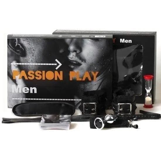 Jogo Erótico Passion Play Men (48 Cartas Desafios, Dados, Algemas, Chicote, Venda, Plug Metal, Ampulheta) (Português)  Secret-Play   