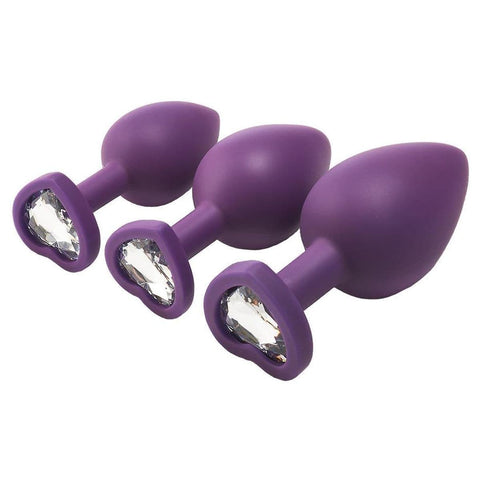 Kit Anal 3 Plugs Silicone Flirts Roxo  Dream Toys   