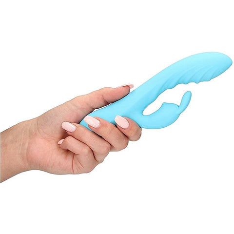 LOVELINE Smooth Silicone Rabbit Azul, 21cm Ø3.5cm, 10vibrações  LoveLine   