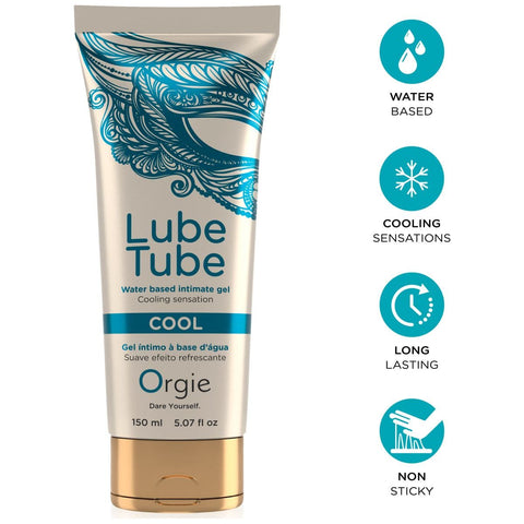 Lubrificante Lube Tube 150ml Cool - Refrescante e Duradouro  Orgie   