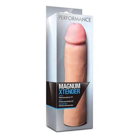 Manga Extensão Pénis Magnum Performance Branco, 21cm Ø5cm Aumenta 4.5cm  Blush Novelties   