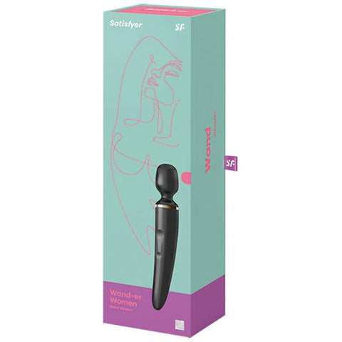 Massajador Wand-er Woman Satisfyer Preto, 34cm Ø5.7cm, 50vibrações  Satisfyer   