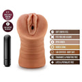 Masturbador M-For-Men Vagina Realista com Bala Vibratória Julieta Castanho  Blush Novelties   