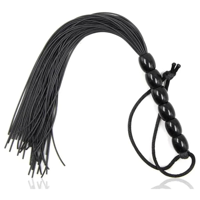 Ohmama, Mini-chicote tiras silicone Preto, 23cm  Ohmama Fetish   