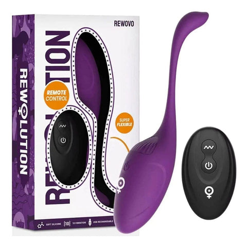 Ovo Wireless Rewolution USB Roxo, 15.2cm Ø3.2cm, 10vibrações  Rewolution   