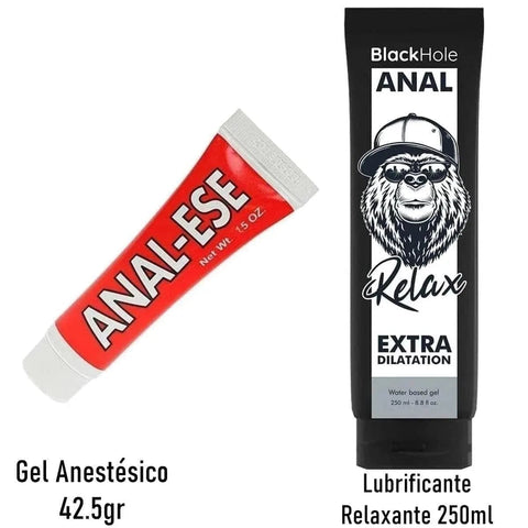 - Pack Iniciantes para Sexo Anal FORTE (Anestésico + Lubrificante Relaxante)  perolasexshop Anestésico 42.5gr + Lubrificante Relaxante 250ml XL  