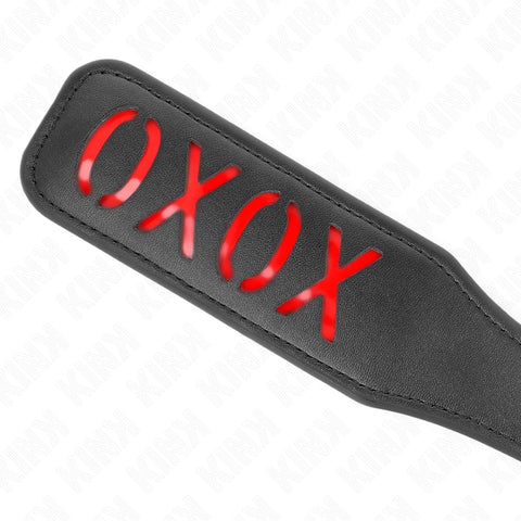 Paddle XOXO Preto e Vermelho, 32cm Brinquedos sexuais KINK