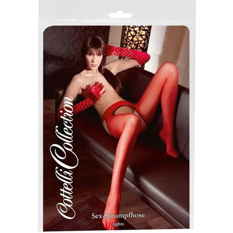 Pantyhose Sex Tights Vermelho  Cottelli Collection   