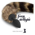 Plug Anal com Cauda Foxy Delight Silicone Preto, 6.7cm Ø2.5cm  Crushious   