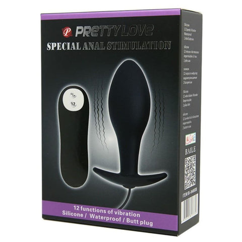 Plug Anal com Vibração Pretty Love II, 8.5cm Ø3.1cm, 12vibrações  Dream Toys   