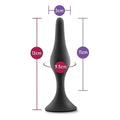 -Plug Anal Luxe Beginner Grande Preto, 13cm Ø3cm  Blush Novelties   