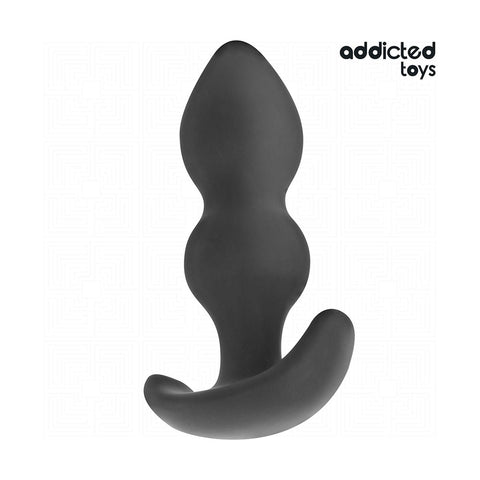 Plug Anal Ondulado Addicted Toys - 10.3cm Ø2.9cm de Plenitude com Textura Estimulante - Pérola SexShop