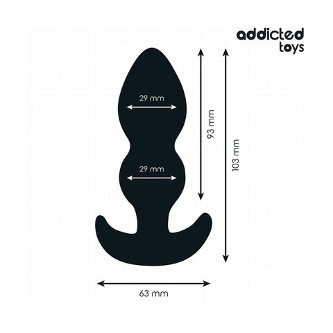 Plug Anal Ondulado Addicted Toys - 10.3cm Ø2.9cm de Plenitude com Textura Estimulante - Pérola SexShop