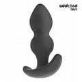 Plug Anal Ondulado Addicted Toys - 11.7cm Ø3.4cm de Plenitude com Textura Estimulante - Pérola SexShop