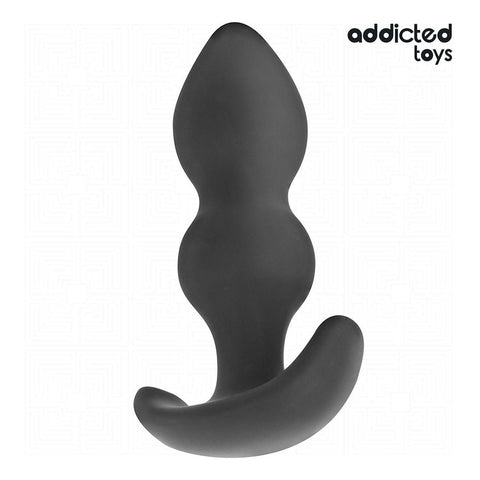 Plug Anal Ondulado Addicted Toys - 11.7cm Ø3.4cm de Plenitude com Textura Estimulante - Pérola SexShop