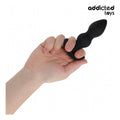 Plug Anal Ondulado Addicted Toys - 11.7cm Ø3.4cm de Plenitude com Textura Estimulante - Pérola SexShop