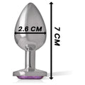 -Plug de Metal Intense Pequeno, Brilhante Violeta, 7cm Ø2.6cm  Intense   