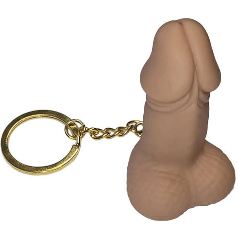 Porta-Chaves com Apito em Formato de Pénis, cor Baunilha Diablo Picante