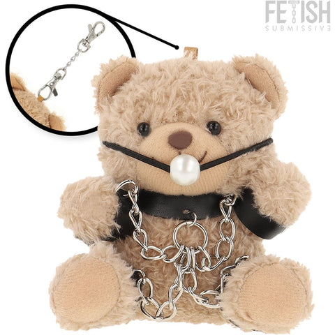 Porta-chaves Urso de Peluche BDSM Modelo 3, 12cm Fetish Submissive