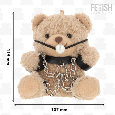 Porta-chaves Urso de Peluche BDSM Modelo 3, 12cm Fetish Submissive
