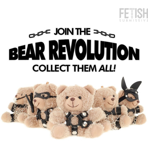 Porta-chaves Urso de Peluche BDSM Modelo 4, 12cm Fetish Submissive
