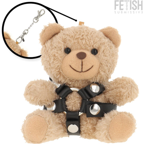 Porta-chaves Urso de Peluche BDSM Modelo 4, 12cm Fetish Submissive