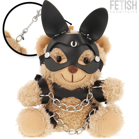 Porta-chaves Urso de Peluche BDSM Modelo 5, 12cm Fetish Submissive
