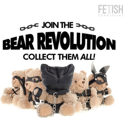 Porta-chaves Urso de Peluche BDSM Modelo 8, 12cm Fetish Submissive