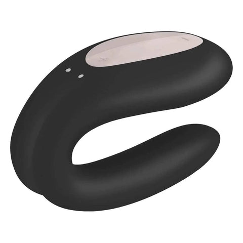 SATISFYER Vibrador Double Joy Preto, Controlado por Smartphone (video)  Satisfyer   