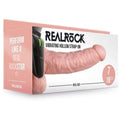 Strap-on Oco RealRock com Testiculos e Vibração, Branco 18cm Ø4cm  RealRock   