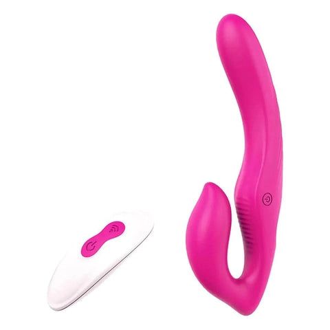 Strapless Duplo Control Remoto Double Dipper Rosa USB, 22.5cm Ø3.2cm, 9vibrações  Dream Toys   