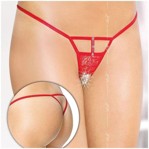 Tanga com Abertura Vaginal e Anal, Softline 246130 Vermelho, Tamanho único  Softline   