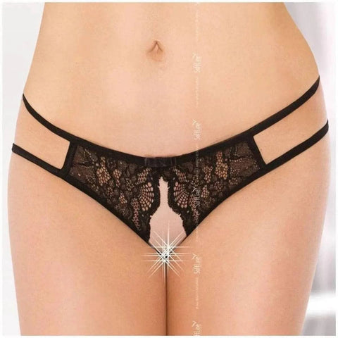 Tanga com Abertura Vaginal e Anal, Softline 2483 Preto  Softline   